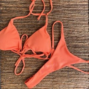 Orange Thong Bikini